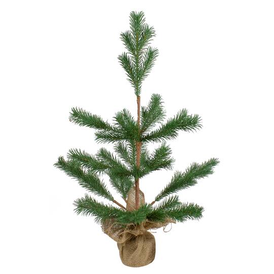 2ft. Unlit Ponderosa Pine Artificial Christmas Tree in Burlap Base